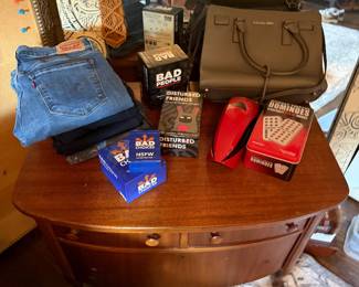 Michael Kors Handbag, Levi’s Jeans, Adult Party Games, Dominoes & Home Accessories Lot