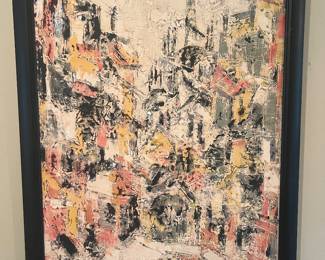 Harry Mintz '61 Signed Abstract Expressionist Painting