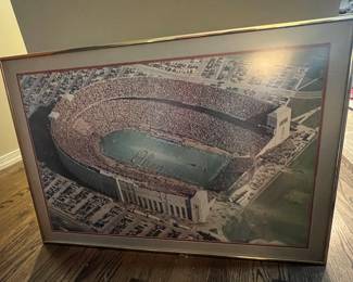 Ohio State "Horseshoe" Stadium, Aerial Lithograph Print