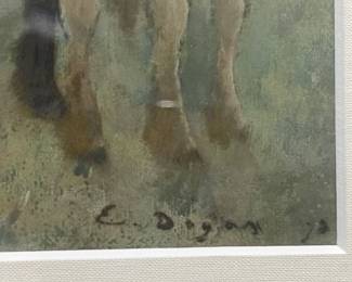 Edgar Degas "Horses in a Meadow" 1871, French Impressionist Giglée