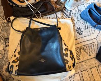 COACH Edie 31 Shoulder Bag with Blocked Leopard Print (Style No 32728)