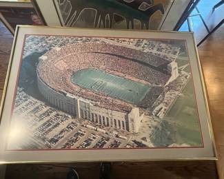 Ohio State "Horseshoe" Stadium, Aerial Lithograph Print