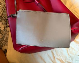Lauren Ralph Lauren Debby Drawstring Bucket Bag with Removable Interior Pouch