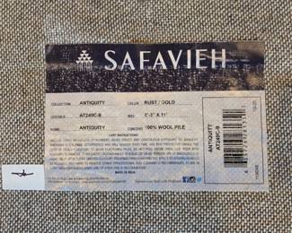 Safavieh Antiquity AT249 Rust/Gold Area Rug 100% Wool 8x11