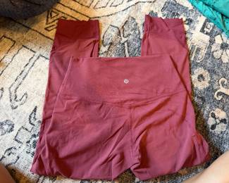 Lululemon High-Rise Burgundy / Wine Performance Leggings