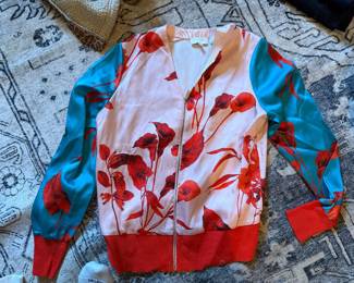 Ted Baker London Floral Satin Bomber Jacket