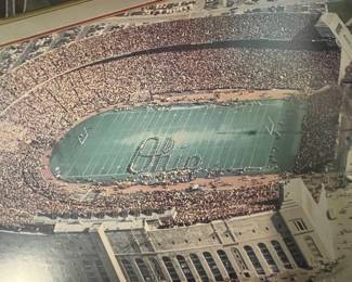 Ohio State "Horseshoe" Stadium, Aerial Lithograph Print