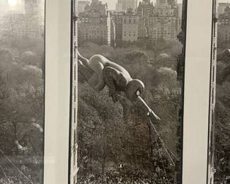 Barbara Rosenberg Signed/Numbered Print 32/250, 4-Panel Sequence of 1996 Macy's Thanksgiving Parade featuring Spiderman Parade Balloon