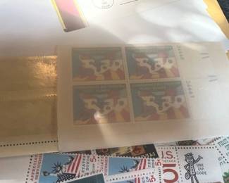 1974 U.S. Christmas 10¢ Madonna & Child Commemorative Stamps – Mint Plate-Number Block of 4