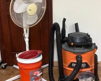 Rigid WetDry Vac 6.5 PHP Attachments, Standing Fan