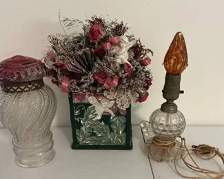 Vintage Lamp and Ceiling Light Fixture