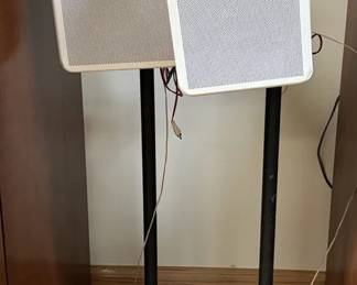 2 Moderno M6 Outdoor Speakers On Stands