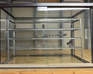 Glass Display Case with Lock and Key