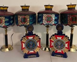Veterans of Foreign Wars Lamps and Decanters