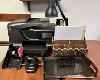 HP Officejet Pro Printer with Office Supplies