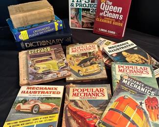 Vintage Popular Mechanics, Popular Science, Mechanix Illustrated, Dictionaries, How To Books