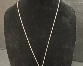 Sterling Silver Rope Necklace and Dolphin Charm