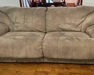 Suede Reclining Couch
