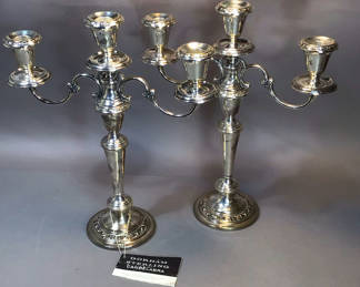 Lot 491: Gorham Sterling Candelabra