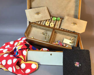 Lot 473: Vintage Costume Jewelry & Jewelry Box