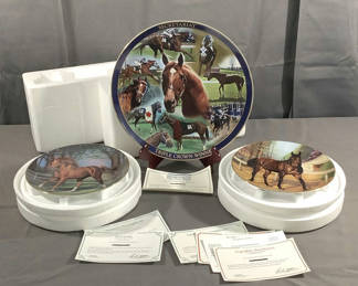 Lot 527: Danbury Mint- Racehorse Collector Plates