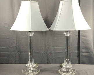Lot 583: Crystal Table Lamps