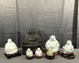 Lot 558: 7 Happy Buddha
