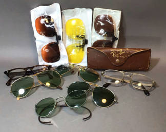Lot 509: Vintage Aviators & Ray-Ban Eyeglass Case