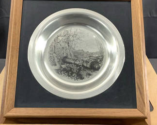 Lot 479: Franklin Mint 1976 / Wyeth "Brandywine Battlefield" Sterling Collector Plate