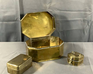 Lot 563: Brass Boxes