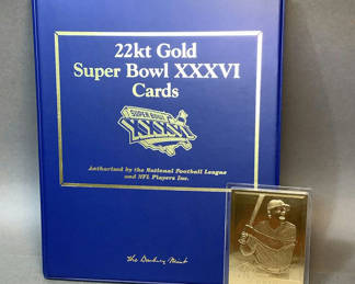Lot 513: Danbury Mint 22kt Sports Gold Collector Cards