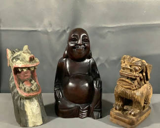 Lot 560: Hand Carved Wood Figures