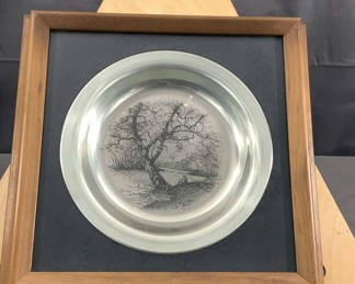 Lot 475: Franklin Mint / Wyeth "Along the Brandywine" 1972 Sterling Collector Plate