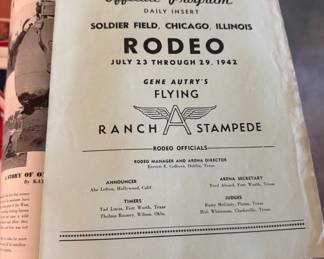 Rodeo Program Gene Autry 1942 Signed