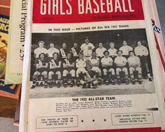 Girls baseball 1952 League magazine