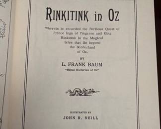 Rinkitink in Oz Book Frank Baum