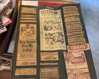 Scrapbook of Newspaper theater clippings