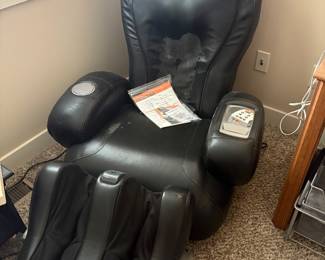 Massage chair/matching foot-calf massage ottoman