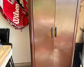 Vintage metal wardrobe closet
