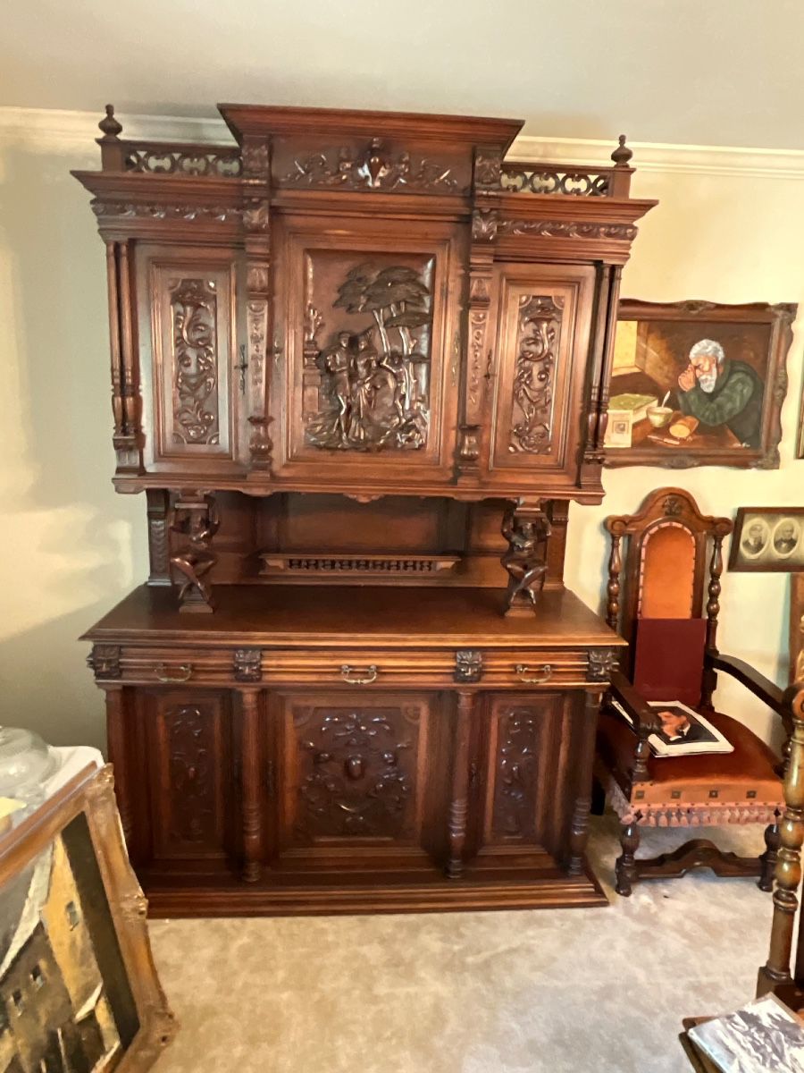 1890’s French high relief cabinet 