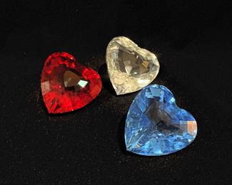 #S216 Crystal Hearts Red, White and Blue $50 Swarovski