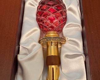 Fabergé-style ruby red crystal