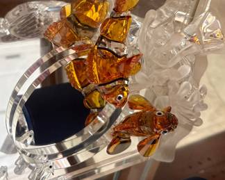 #S154 Orange Fish Mirror $400 Swarovski