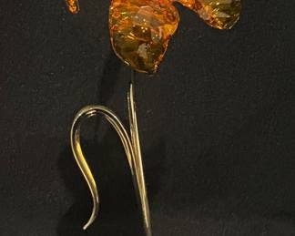 #S40 Dilla Topaz Paradise Flower $200 Swarovski Box