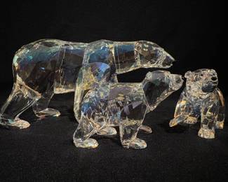 #S48 Polar Bear with Cubs $650 Swarovski Box