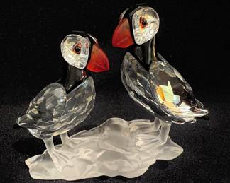 #S19 Puffins $100 Swarovski Box