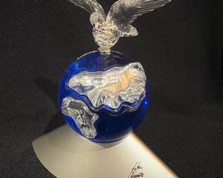 #S200 Planet Globe Signed $100 Swarovski Box