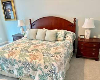Queen Size Mah Headboard and Mattress $600