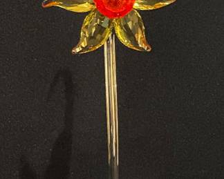 #S38 Paradise Orange Flower $200 Swarovski Box