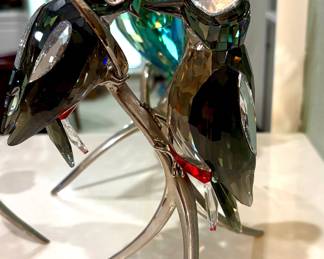 #S233Woodpeckers Black Diamond $1 000 #S224 Macaw Parrot $1,000 Swarovski